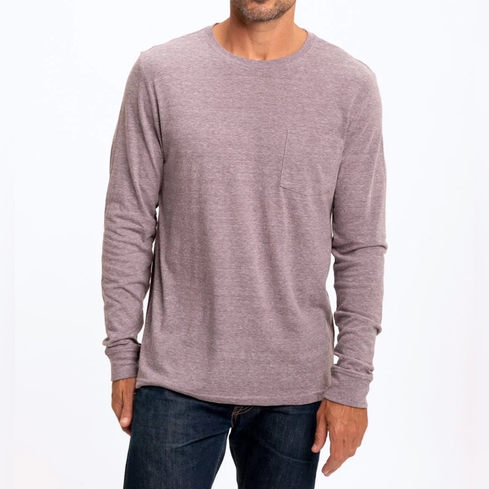 Threads 4 Thought Men's Long Sleeve Tee - Heathered Purple